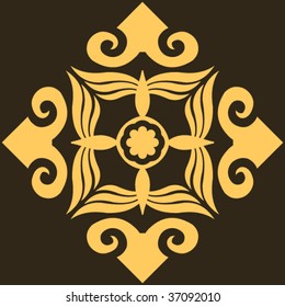 floral ornament, vector illustration
