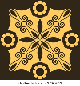 floral ornament, vector illustration