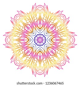 Floral ornament. Vector illustration. Can be used for greeting card, coloring book, phone case print