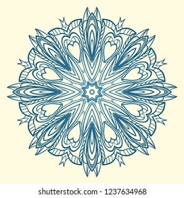 Floral ornament. Vector illustration. Can be used for greeting card, coloring book, phone case print