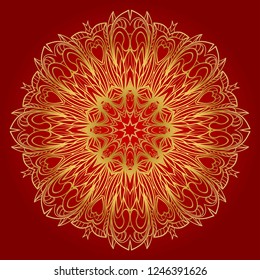 Floral ornament. Vector illustration. Can be used for greeting card, coloring book, phone case print