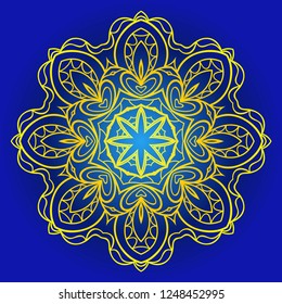 Floral ornament. Vector illustration. Can be used for greeting card, coloring book, phone case print