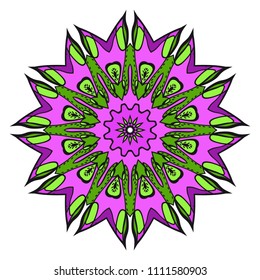 floral ornament. Vector illustration. For the interior design, printing, web and textile.