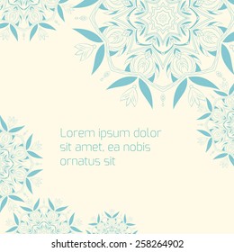 Floral ornament vector illustration text placeholder 16