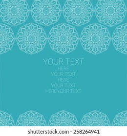 Floral ornament vector illustration text placeholder 04