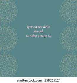 Floral ornament vector illustration text placeholder 26
