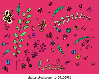 floral ornament, vector image, background