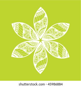 Floral ornament. Vector ornate flower.