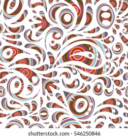 Floral ornament. Vector seamless background. Colored patterns antique.