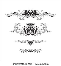 vector de ornamento floral con fondo blanco