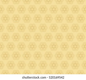 floral ornament for your greeting cards. gold color. vector illustration.
