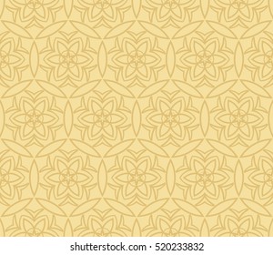 floral ornament for your greeting cards. gold color. vector illustration.