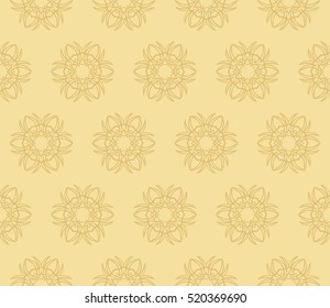 floral ornament for your greeting cards. gold color. vector illustration.