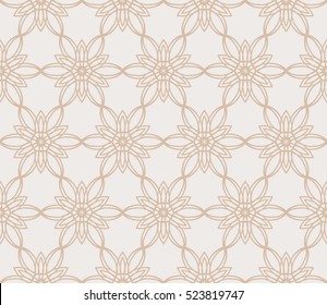 floral ornament for your greeting cards. beige color. vector illustration. seamless pattern