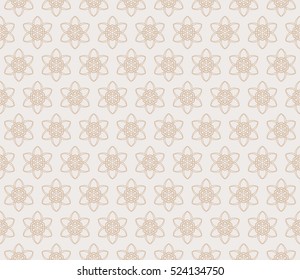 floral ornament for your greeting cards. beige color. vector illustration. seamless pattern