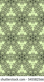 floral ornament for your greeting cards. green, black color. vector illustration. Luxury texture for wallpaper, invitation.