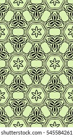 floral ornament for your greeting cards. green, black color. vector illustration. Luxury texture for wallpaper, invitation.