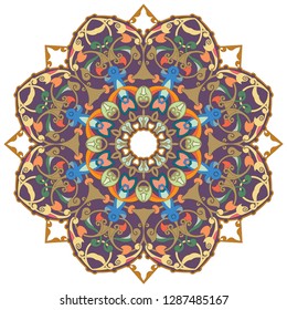 Diseño floral ornamental arabesco