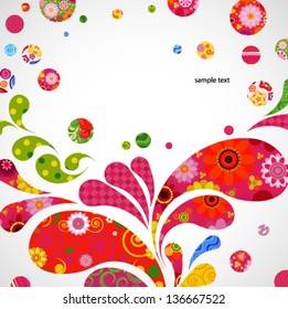 Fondo floral y ornamental.