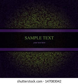 Floral and ornamental background. Layered vector.