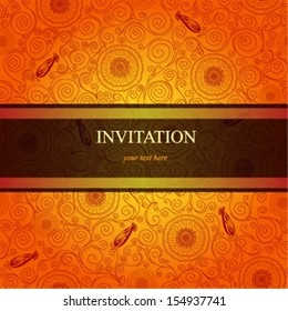 Floral and ornamental background. Layered vector.