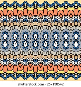 Floral ornamental background. Seamless pattern for your design wallpapers, pattern fills, web page backgrounds, surface textures.