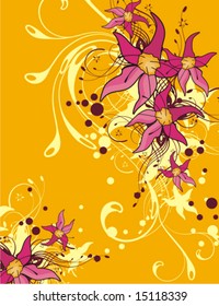 Floral ornamental background, vector illustration series.
