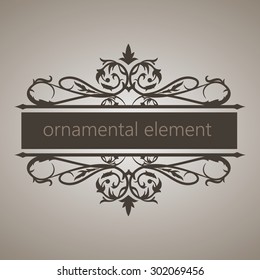 Floral ornamental beautiful design element 
