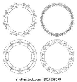floral ornamental borders - vector decorations