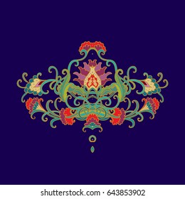 Floral ornamental composition
