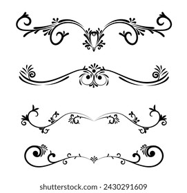 Floral ornamental design vector art
