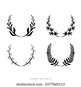 Floral ornamental doodle dividers, vintage hand drawn tribal arrow and calligraphic deco border vector set isolated on white background. Vector Illustration EPS 10