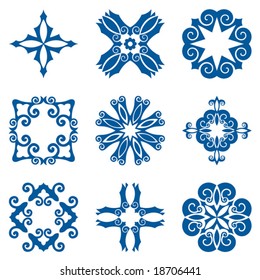 floral ornamental icons