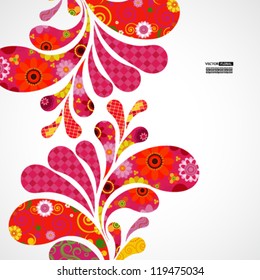 Floral and ornamental item background.