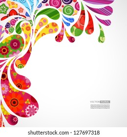 Floral and ornamental item background.