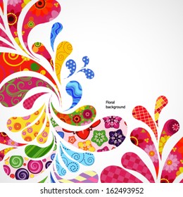 Floral and ornamental item background.