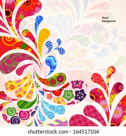 Floral and ornamental item background.