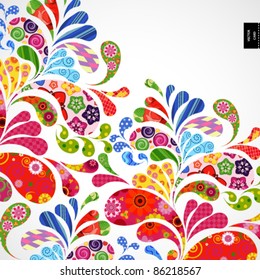 Floral and ornamental item background.