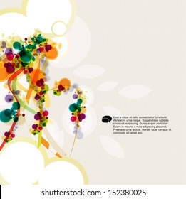 Floral and ornamental item background. Vector