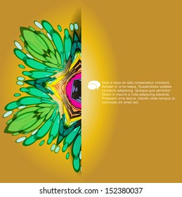 Blumenhintergrund und Ziergegenstände. Vektorgrafik
