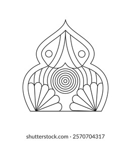 Floral ornamental mandala element. Peaceful Petals, Ability to Relax, Brain Experiences, Harmonious Haven, Peaceful Portraits, Blossoming Beauty mandala design.