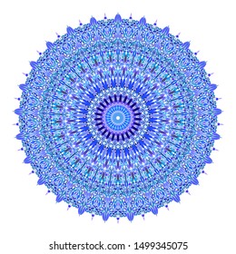 Floral ornamental mandala graphic - vector design element on white background