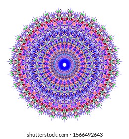 Floral ornamental mandala graphic - vector design element on white background