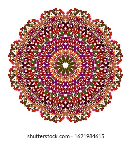 Floral ornamental mandala graphic - vector design element on white background