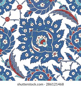 Floral Ornamental pattern. Traditional Arabic seamless ornament.