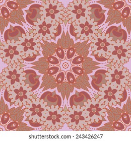 Floral ornamental pattern. Vector background. For fabric, wrapping paper, print and web projects.