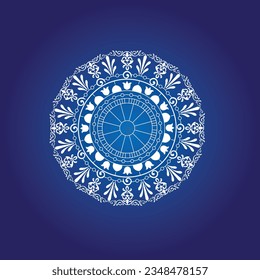 Floral ornamental round mandala design
