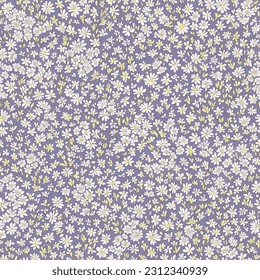 Floral ornamental seamless pattern. Abstract flower bouquet background. Spring garden flourish decor