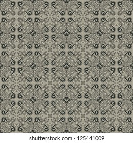 Floral ornamental seamless pattern. Arabic design