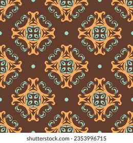 Floral ornamental seamless pattern. Vector illustration can be used for backgrounds, motifs, textile, wallpapers, fabrics, gift wrapping, templates. Design Paper For Scrapbook. Vector.